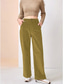 cheap Wide Leg &amp; High Waisted-Women&#039;s Wide Leg Chinos Fashion Casual Full Length High Waist Plain Pocket Comfy Soft Comfortable Micro-elastic Outdoor Street Black Blue Green Coffee Spring Fall Winter Loose Fit