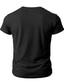baratos Camisetas de esportes e academia-Camiseta Gráfica Engraçada de Homem Levantando Pesos com Figura de Palito Camisa de Treino para Ginásio de Manga Curta