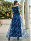 tanie Półformalny / Koktajl-Suknie Quinceanera A-Line Elegancka Suknia Formalna Ślubna Długość do Podłogi Bez Rękawów Dekolt w Kształcie V Chiffon z Kwiatowym Wzorem