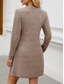 cheap Plain Dress-Women&#039;s Mini Dress A Line Dress Casual Daily Regular Fit Plain Long Sleeve V Neck Wine Light Brown Green Dark Gray Winter Autumn