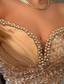 preiswerte Sekt-Schlauchkleid Abendkleid Vintage Kleid Karneval Formell Bodenlang Ärmellos Herzförmiger Ausschnitt Paillettenbesetzt mit Glitzer 2025