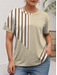 billiga T-shirts i plusstorlekar-Dam Extra stor storlek Blast T-shirt Grafisk Randig Mönster Kortärmad Rund hals Ledigt Dagligen Polyester Sommar Rodnande Rosa Blå