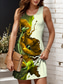 cheap Floral Dress-Women&#039;s Mini Dress Sundress A Line Dress Summer Dress Vacation Casual Daily Regular Fit Ombre Floral Graphic Sleeveless U Neck Yellow Wine Red Blue Summer