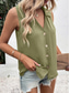 voordelige Effen Tanktop-Dames Hemdje Tanktop Effen Kleur Dagelijks Stijlvol Casual Mouwloos Overhemdkraag Normale tops Dagelijks Knop Zwart Wit Wijn blauw Groen Zomer
