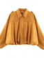 cheap Casual Jackets-Women&#039;s Casual Jacket Comfortable Breathable Pocket Buttons Casual Plain Vacation Street Casual Daily Wear Zipper Short Turndown Regular Fit Long Sleeve Outerwear Black Wine Orange Summer Spring