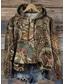 abordables Sweats à capuche-Femmes Sweat à capuche Graphique ancien Mode Western manche longue À capuche Hauts Réguliers Rue Tenue Quotidienne Fête Imprimé Poche Avant Blanche Jaune Gris foncé Rouge Marron Automne Hiver
