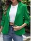 cheap Blazers &amp; Suits-Women&#039;s Blazer Comfortable Breathable Pocket Casual Plain Office Street Casual Daily Wear Single Breasted Regular Turndown Regular Fit Long Sleeve Outerwear Black White Red Spring Fall