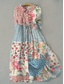 voordelige Bloemenjurk-Dames Halflange jurk Hemdjurk Casual Dagelijks Normale pasvorm Bloemig Grafisch Halve mouw Overhemdkraag Wit Blozend Roze blauw Paars Zomer Lente