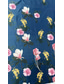 ieftine florale-Rochie de seară A-Line cu Fanta Înalta Rochie Formală pentru Invitați la Nuntă Lungime la Podea Mâneci Scurte Gât V cu Buzunar Satinat cu Imprimat Floral Fanta Buzunar Rochie pentru Invitați la Nuntă