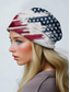 ieftine Accesorii-United States 250th Anniversary Women's American Flag Printed Toque Hat Neck Gaiter Dual Use - Patriotic style soft polyester one size fits most outdoor activities and Fourth of July celebrations