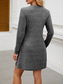 cheap Plain Dress-Women&#039;s Mini Dress A Line Dress Casual Daily Regular Fit Plain Long Sleeve V Neck Wine Light Brown Green Dark Gray Winter Autumn