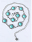 abordables Ceinture pour femme-Ceinture chaîne concho turquoise pour femme – Bijou de taille ajustable style bohème vintage pour robes, festivals et fêtes