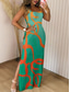 preiswerte Streifen- und geometrische Kleider-Damen Maxikleid Etui-Kleid Unterkleid Urlaub Lässig Boho Outdoor Ausgehen Normale Passform Geometrisch Ärmellos Spaghettiträger Gelb Wein Purpur Grün Sommer