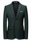 cheap Wedding Suits-Men&#039;s Wedding Business Suits Dark Green Fashion Formal Solid Colored Standard Fit 3 Piece Single Breasted Two-buttons