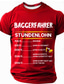 cheap Men&#039;s Funny T shirts-Men&#039;s Funny German T Shirt Short Sleeve T shirt 3D Print Crew Neck Shirt Fashion Daily Basic Street Casual Daily Black Red Blue Summer Spring All Seasons Clothing Apparel S M L XL XXL XXXL