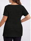 abordables T-shirt grande taille-Femmes Grande taille Hauts T-shirt Couleur Unie Manche Courte Col en V Occasionnel Quotidien Polyester Été Printemps Noir Blanche