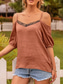 cheap Plain Tops-Women&#039;s Camisole Tank Top Solid Color Daily Casual Half Sleeve Strap Regular Tops Daily Lace Patchwork Black Red Brown Green Summer