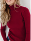 cheap Solid Colors-Women&#039;s Blouse Solid Color Tropical Stylish Casual Long Sleeve Turtleneck Regular Tops Daily Black White Pink Wine Khaki Spring Fall Winter