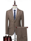 cheap Formal Suits-Men&#039;s Wool Tweed Suits Wedding Business Herringbone Suits Brown Grey Retro Formal Tailored Fit 3 Piece Single Breasted Two-buttons