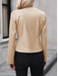 cheap Casual Jackets-Women&#039;s Faux Leather Jacket Casual Jacket Comfortable Breathable Zipper Casual Plain Vacation Street Casual Daily Wear Zipper Short Crewneck Regular Fit Long Sleeve Outerwear Black Brown Apricot