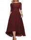 billige Gulvlengde-A-Linje Brudens Mor Klær Formell Bryllupsgjest Elegant Crew Neck Gulvlengde Chiffon Halv Erme med Ensfarget
