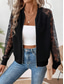 cheap Bomber Jacket-Women&#039;s Bomber Jacket Comfortable Breathable Lace Patchwork Zipper Pocket Elegant Casual Plain Vacation Street Casual Daily Wear Zipper Regular Stand Collar Regular Fit Long Sleeve Outerwear Black