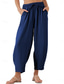 cheap Pants-Women&#039;s Chinos Fashion Streetwear Basic Full Length High Waist Plain Pocket Elastic Waistband Comfy Soft Comfortable Micro-elastic Outdoor Street Blue Brown Khaki Light Blue Summer Spring Loose Fit