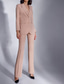 cheap Mom&#039;s Pant Suits-Jumpsuit / Pantsuit 3 Piece Pantsuit Mother of the Bride Tailored Jacket Blazer Elegant Vintage Simple Lapel Floor Length Crepe Stretch Fabric Long Sleeve with Buttons
