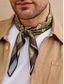 abordables Corbatas y pajaritas para hombres-Pañuelo cuadrado con estampado paisley para hombre con hebilla de cuero, bandana de poliéster estilo vintage para viajes al aire libre, fiestas y moda diaria.