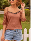 cheap Plain Tops-Women&#039;s Camisole Tank Top Solid Color Daily Casual Half Sleeve Strap Regular Tops Daily Lace Patchwork Black Red Brown Green Summer
