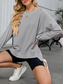 cheap Plain Tops-Women&#039;s Blouse Solid Color Stylish Casual Long Sleeve Crew Neck Regular Tops Daily Pink Blue Khaki Gray Summer Spring