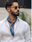 abordables Corbatas y pajaritas para hombres-Pañuelo cuadrado con estampado paisley para hombre con hebilla de cuero, bandana de poliéster estilo vintage para viajes al aire libre, fiestas y moda diaria.