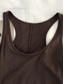 cheap Plain Tank Top-Women&#039;s Camisole Tank Top Solid Color Daily Stylish Casual Sleeveless Scoop Neck Regular Tops Daily Backless Black Light Brown Brown Summer