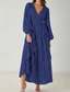 cheap Floor Length-A-Line Mother of the Bride Dress Elegant Simple Minimalist V Neck Wedding Guest Dress Floor Length Floral Chiffon Lace Long Sleeve with Ruched Cascading Ruffles