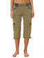 cheap Pants-Women&#039;s Cargo Pants Vacation Fashion Streetwear Calf-Length High Waist Plain Pocket Comfy Soft Comfortable Micro-elastic Outdoor Street Yellow-Brown Black White Orange Summer Regular Fit