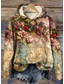 abordables Sweats à capuche-Femmes Sweat à capuche Graphique ancien Mode Western manche longue À capuche Hauts Réguliers Rue Tenue Quotidienne Fête Imprimé Poche Avant Blanche Jaune Gris foncé Rouge Marron Automne Hiver