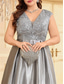 cheap CHAMPAGNE-A-Line Plus Size Dresses Elegant Curve Dress Formal Wedding Floor Length Short Sleeve V Neck Satin Backless with Pleats 2025