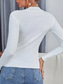 cheap Plain Tops-Women&#039;s Tight Tops Solid Color Stylish Casual Long Sleeve Mock Neck Regular Tops Daily Black White Pink Blue Beige Summer Spring