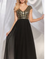 cheap BLACK-A-Line Quinceanera Dresses Elegant Dress Formal Wedding Floor Length Sleeveless V Neck Chiffon V Back with Pleats 2025