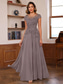 cheap Floor Length-Blue Red A-Line Mother of the Bride Dress Elegant Luxurious Boat Neck Floor Length Chiffon Lace Short Sleeve with Tier Cascading Ruffles 2025
