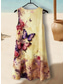 abordables Robes fleuries-Femmes Mini Robe Robe d'Été Vacances Fête Occasionnel Quotidien Sports Fête Fleuri Graphique Sans manches Col en V Jaune Vert Claire Bleu Ciel Été Printemps