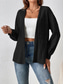 voordelige Jassen &amp; Trenchcoats-Dames Vrijetijdsjas Ademend Comfortabel Extra groot Casual Effen Vakantie Straat Casual Alledaagse kleding Open voorzijde Normaal Zonder Kraag Normale pasvorm Lange mouw bovenkleding Zwart Zomer Lente