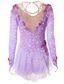 abordables Vestidos de Patinaje Artístico-Vestido de patinaje artístico Mujer Chica Patinaje Sobre Hielo Vestidos Accesorios Violeta Negro Blanco Retazos Malla Licra Encaje Alta elasticidad Competición Ropa de Patinaje Hecho a mano Cristal