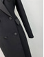 preiswerte Smokingkleider-Damen Smokingkleid Mantel Formell Hochzeitsgast Formeller Abend Satin Elegant Langarm Knöchellänge Hemdkragen Doppelreihig
