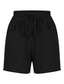 cheap Plain Cotton Linen Pant-Women&#039;s Chinos Shorts Basic Casual Short Medium Waist Plain Pocket Drawstring Comfort Outdoor Micro-elastic Vacation Street Daily Navy Black Beige Summer Spring Regular Fit
