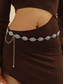 abordables Ceinture pour femme-Ceinture chaîne concho turquoise pour femme – Bijou de taille ajustable style bohème vintage pour robes, festivals et fêtes