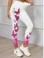 baratos -Mulheres Leggings Elegante Ativo Férias Comprimento total Cintura Alta Gráfico Borboleta Impressão 3D Secagem Rápida Respirabilidade Macio Com Stretch Ao ar livre Casa Casual Rosa claro Azul Verde