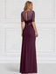 cheap Floor Length-A-Line Mother of the Bride Dress Wedding Guest Elegant V Neck Floor Length Chiffon Half Sleeve with Ruffles Solid Color 2025