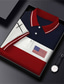 halpa Patriotiset 250 Polot-2026 250. Miesten väriblokki amerikkalainen Yhdysvaltain lippu polo-paidat napilliset polo-paitat golfpaita lyhythihaiset polo-paidat kaulukset muoti rento arkipäivä festivaali printti kesä punainen
