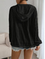 cheap Coats &amp; Trench Coats-Women&#039;s Casual Jacket Breathable Comfortable Zipper Casual Plain Vacation Street Casual Daily Wear Zipper Regular Hooded Regular Fit Long Sleeve Outerwear Black White Purple Summer Spring
